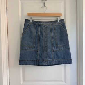 CAbi Blue Denim Mini Skirt